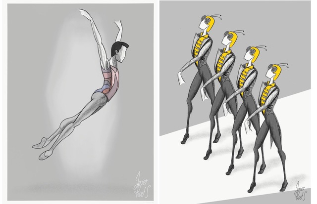 Examples of Javier Rivet's artwork.